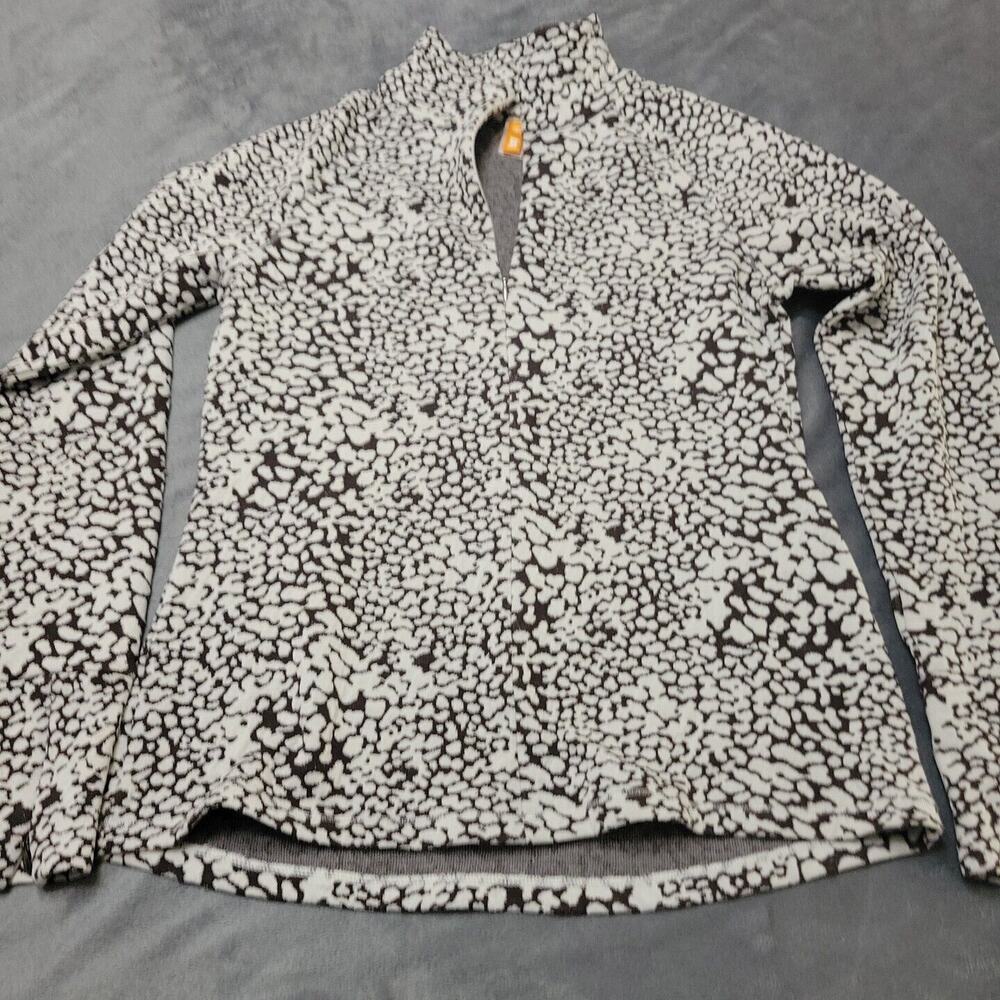 Lucy Pullover Womens Medium Jacket Brow 1/4 Zip Cuff Comfort Athletic Sweatshirt